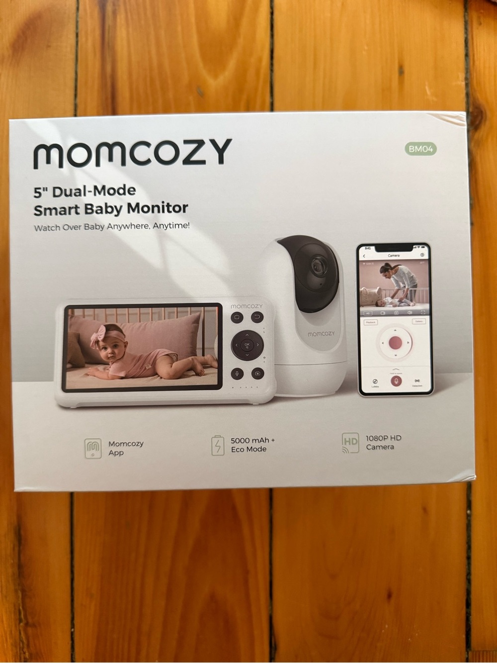 Momcozy 5" Dual-Mode Smart Baby Monitor - White
